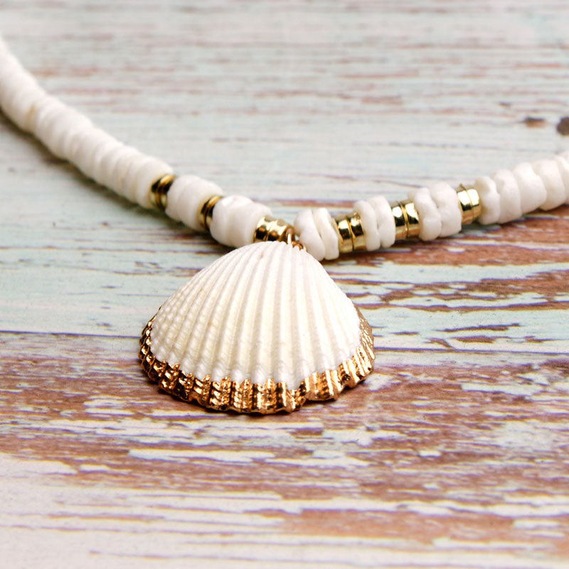 Perlenkette Mit Muschelanhänger | Shop Nory
