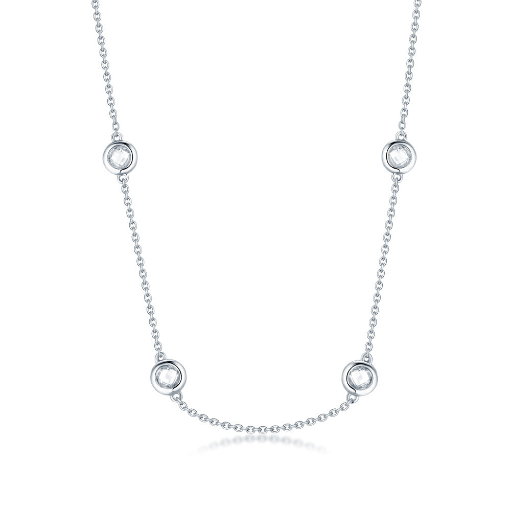 Damen elegante Halskette mit funkelnden Zirkonia-Details Shop Nory