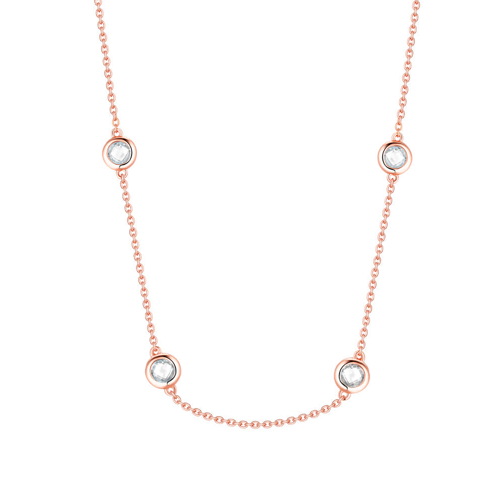 Damen elegante Halskette mit funkelnden Zirkonia-Details Shop Nory