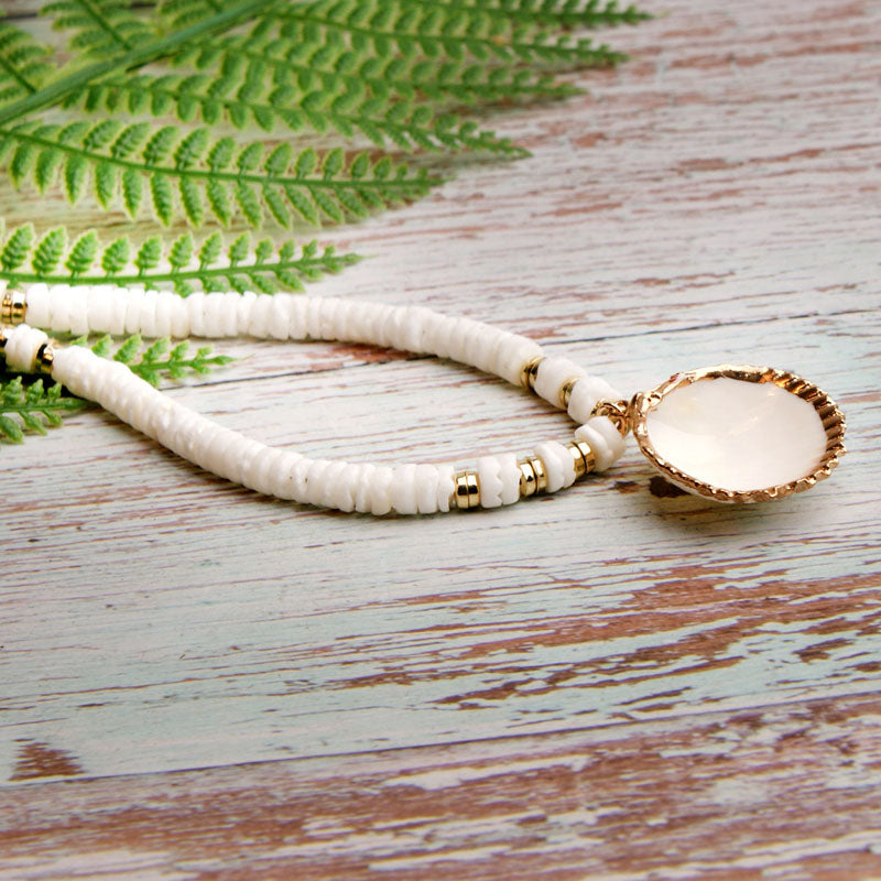 Perlenkette Mit Muschelanhänger | Shop Nory