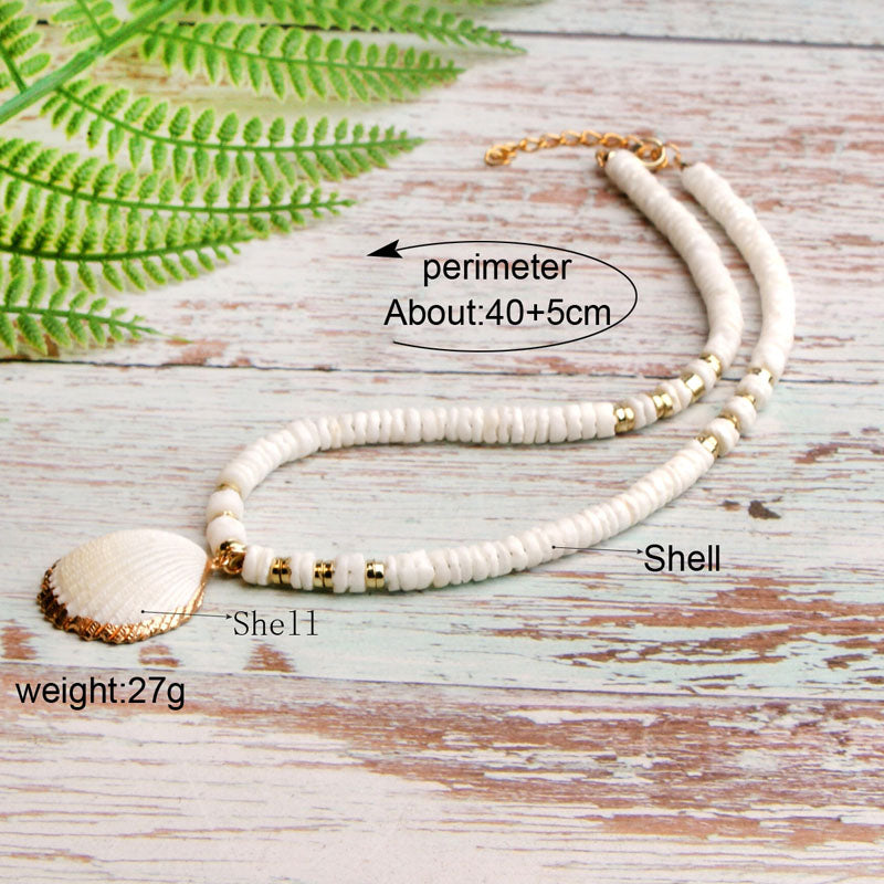 Perlenkette Mit Muschelanhänger | Shop Nory