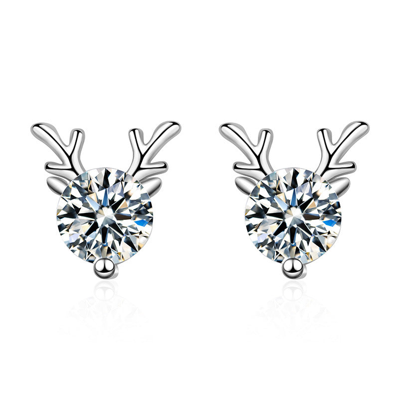 Damen Ohrstecker im Rentier-Design mit funkelnden Zirkonia Shop Nory