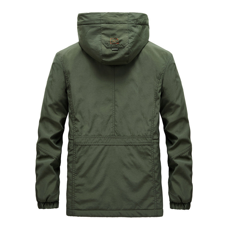 Herren Expedition-Parka mit Teddy-Innenfutter, abnehmbarer Kapuze und Reißverschluss-Brusttasche Shop Nory