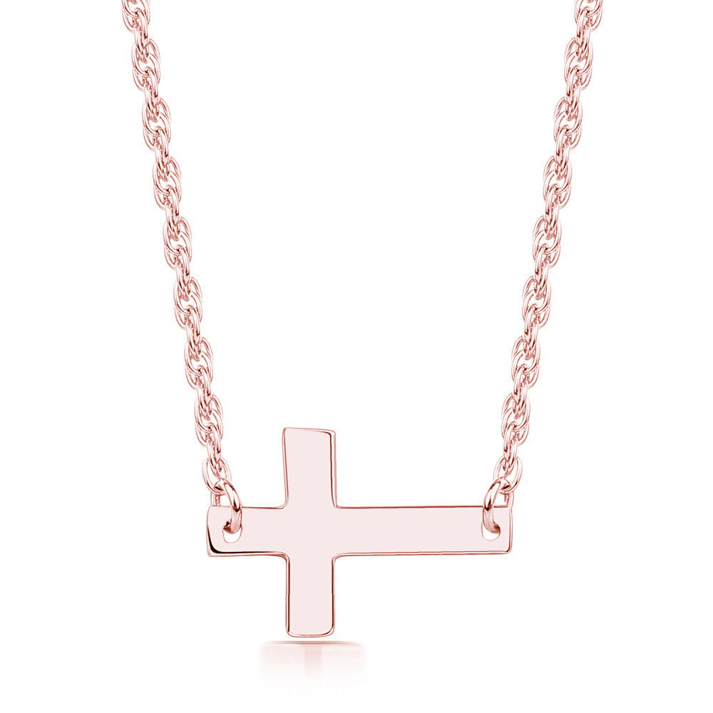 Damen Halskette mit elegantem Kreuz-Anhänger und zartem Design Shop Nory