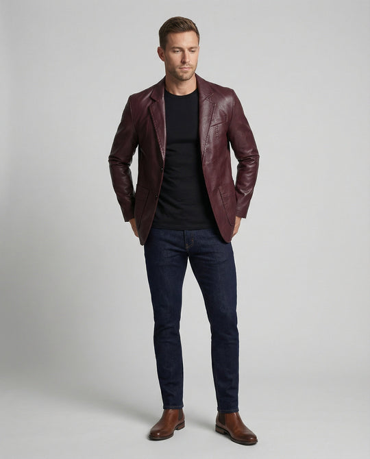 Herren Lederblazer elegant