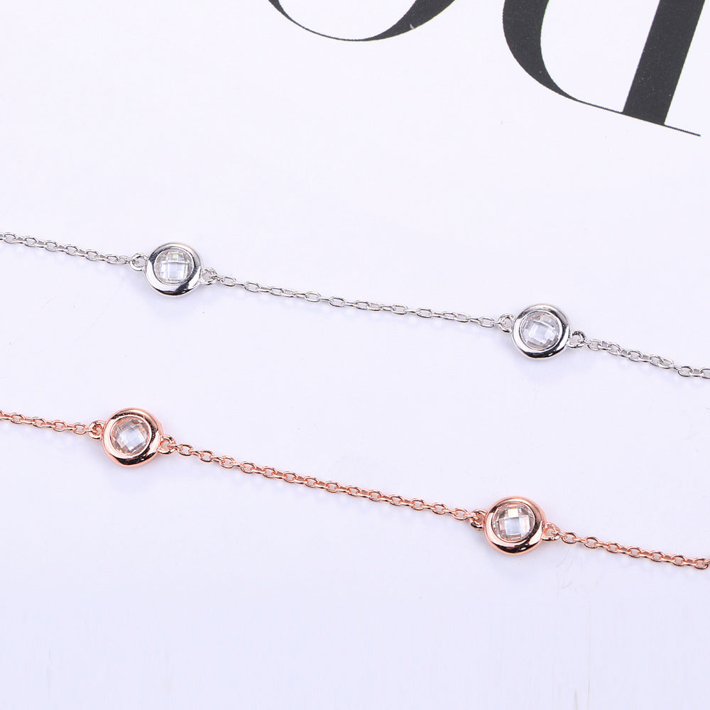 Damen elegante Halskette mit funkelnden Zirkonia-Details Shop Nory