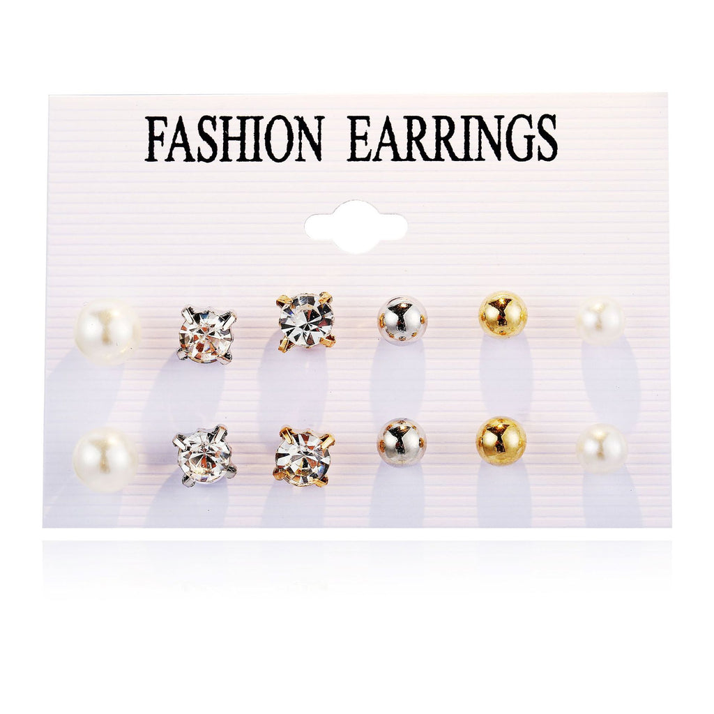 Damen Ohrringe Set mit verschiedenen funkelnden Designs Shop Nory