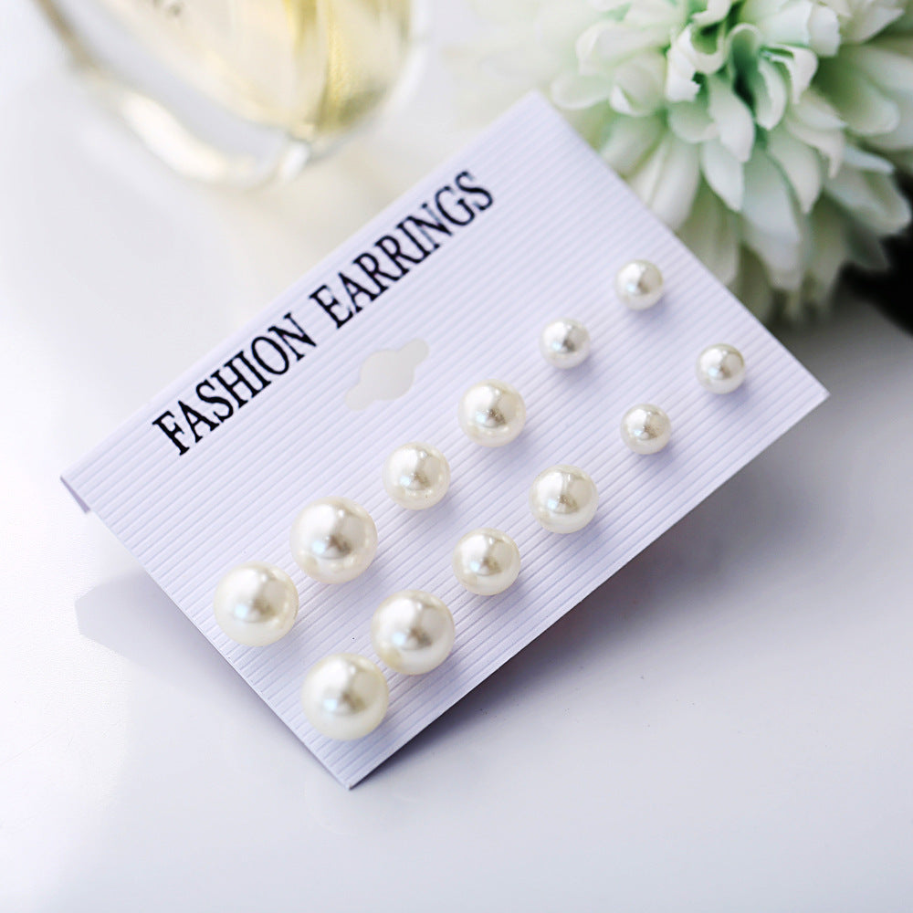Damen Ohrstecker Set mit eleganten Perlenvariationen Shop Nory