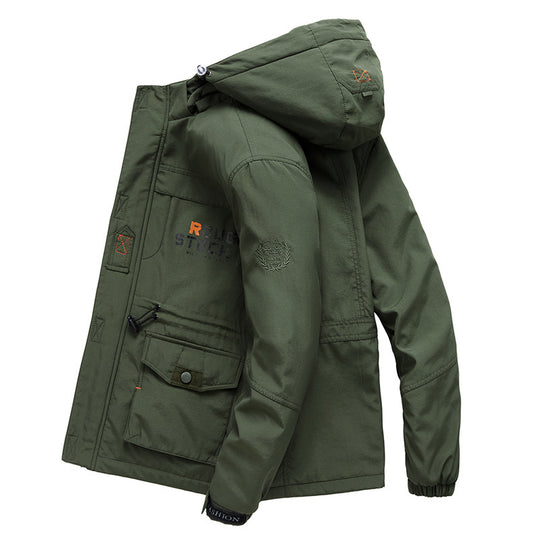 Herren Expedition-Parka mit Teddy-Innenfutter, abnehmbarer Kapuze und Reißverschluss-Brusttasche Shop Nory
