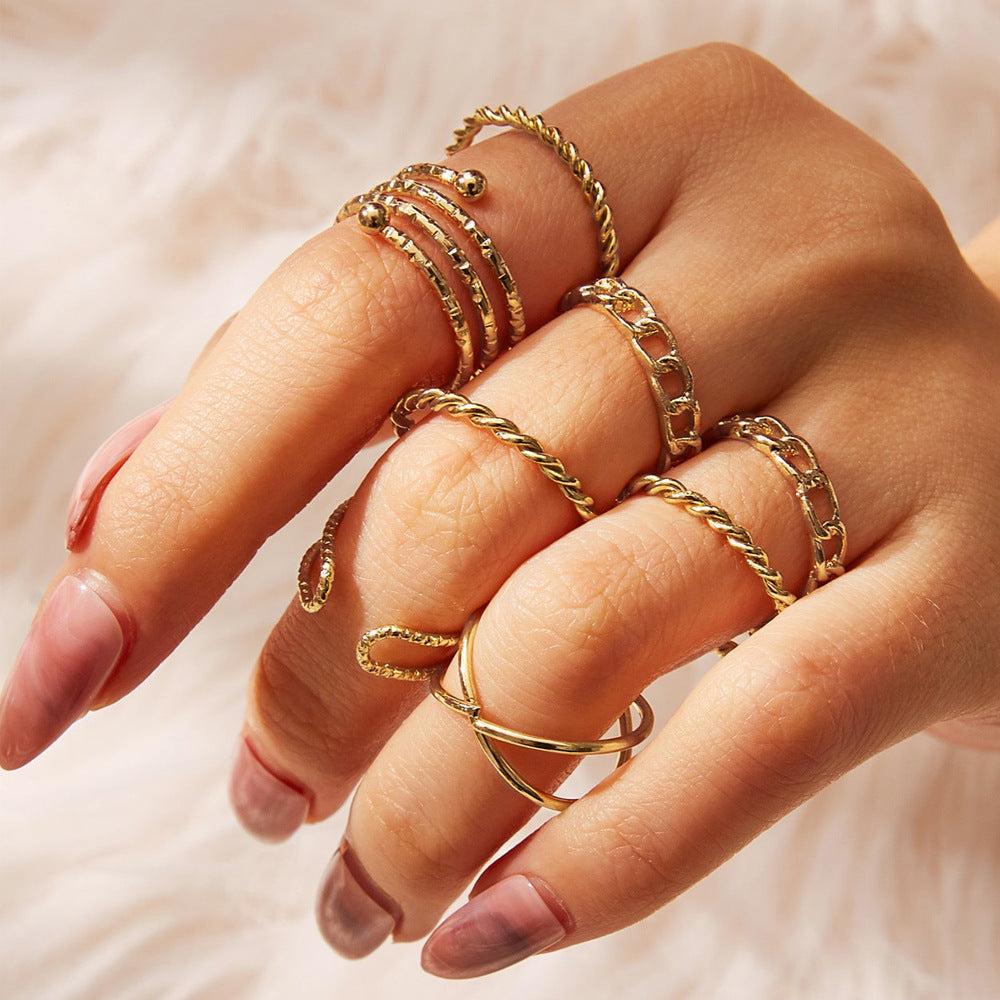 Damen Ring-Set mit eleganten Designs Shop Nory
