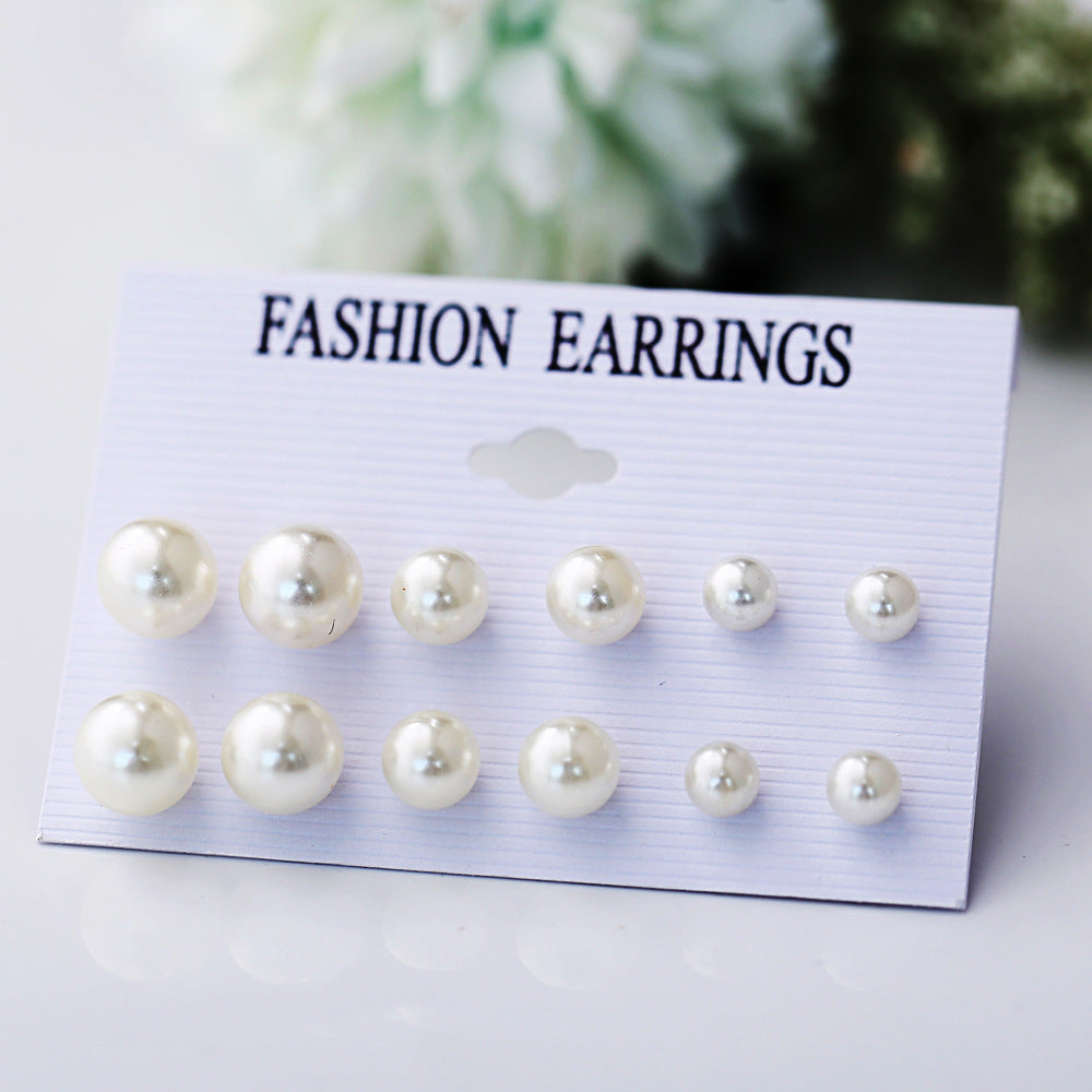 Damen Ohrstecker Set mit eleganten Perlenvariationen Shop Nory