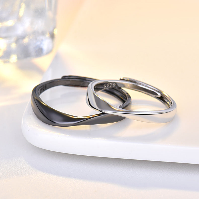 Damenring mit elegantem, geschwungenem Design aus hochwertigem Edelstahl Shop Nory