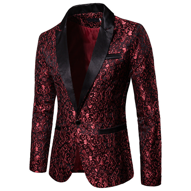 Herren ornamentales Smokingsakko mit Satinrevers und brokatstrukturierter Oberfläche Shop Nory