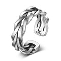 Damen Offener Ring mit kunstvollem Zopfdesign aus hochwertigem Sterling Silber Shop Nory