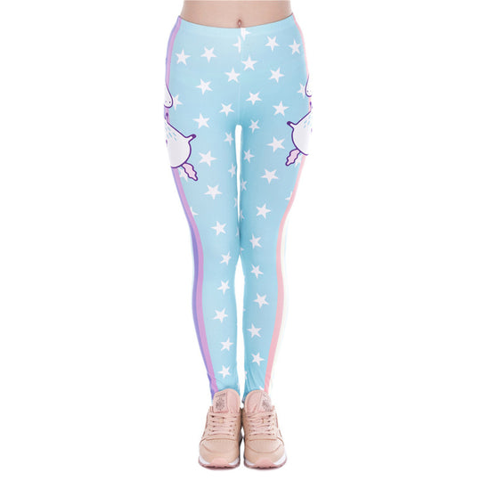 Damen Mandala-Ombre Leggings mit hohem Bund und formendem Stretch Shopy Nory
