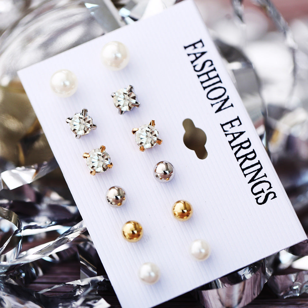 Damen Ohrringe Set mit verschiedenen funkelnden Designs Shop Nory