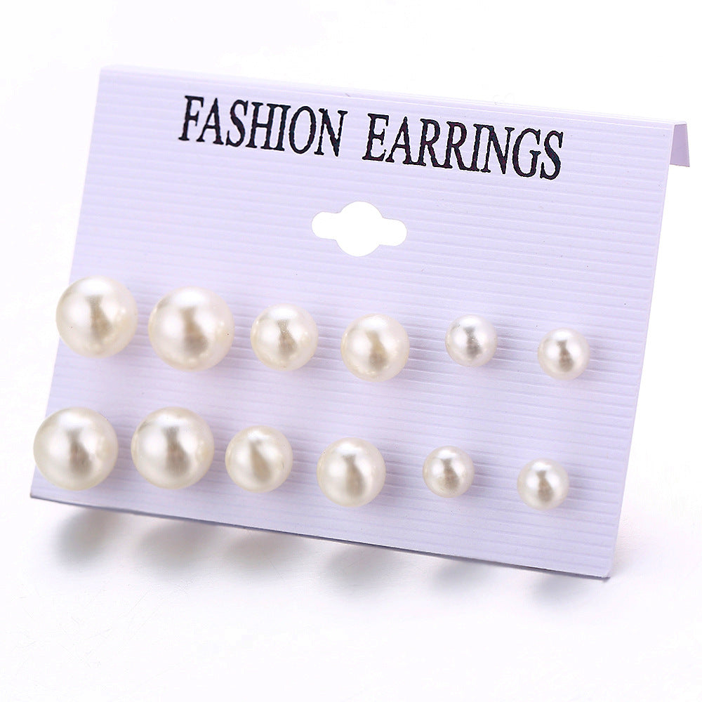 Damen Ohrstecker Set mit eleganten Perlenvariationen Shop Nory