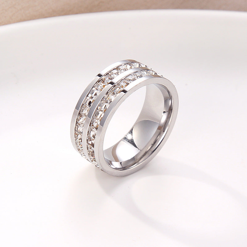 Damen luxuriöser Ring mit funkelnden Zirkonia-Steinen Shop Nory