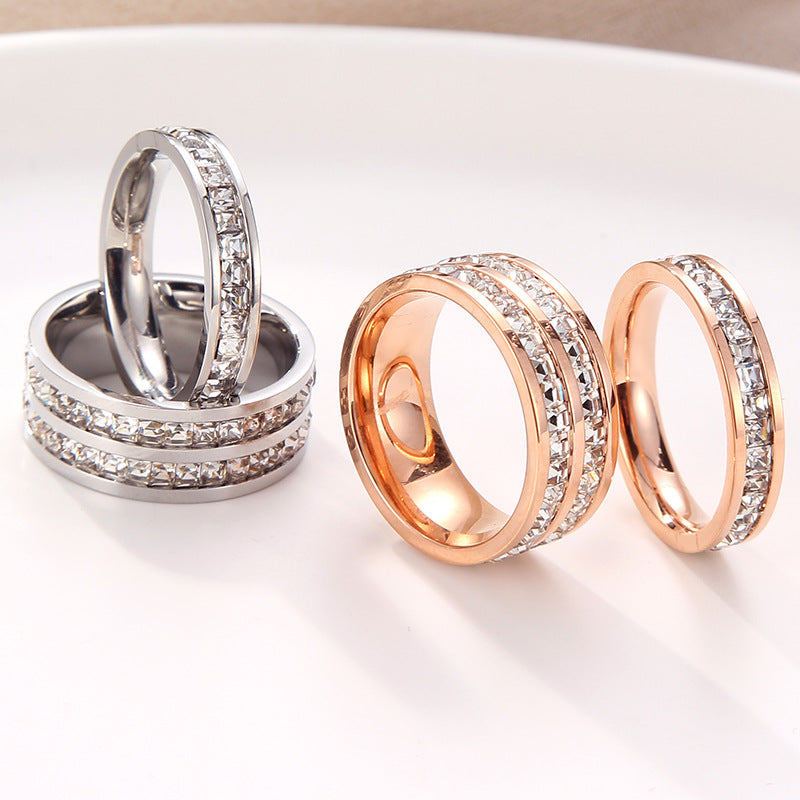 Damen luxuriöser Ring mit funkelnden Zirkonia-Steinen Shop Nory
