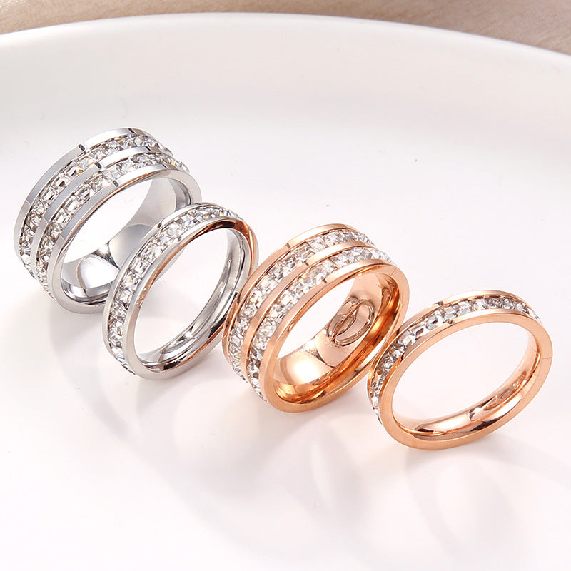 Damen luxuriöser Ring mit funkelnden Zirkonia-Steinen Shop Nory