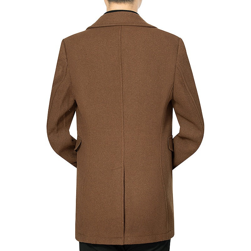 Herren Mantel mittellang aus Wollmix mit schlanker Silhouette, verdeckter Reißverschlussleiste und Pattentaschen Shop Nory