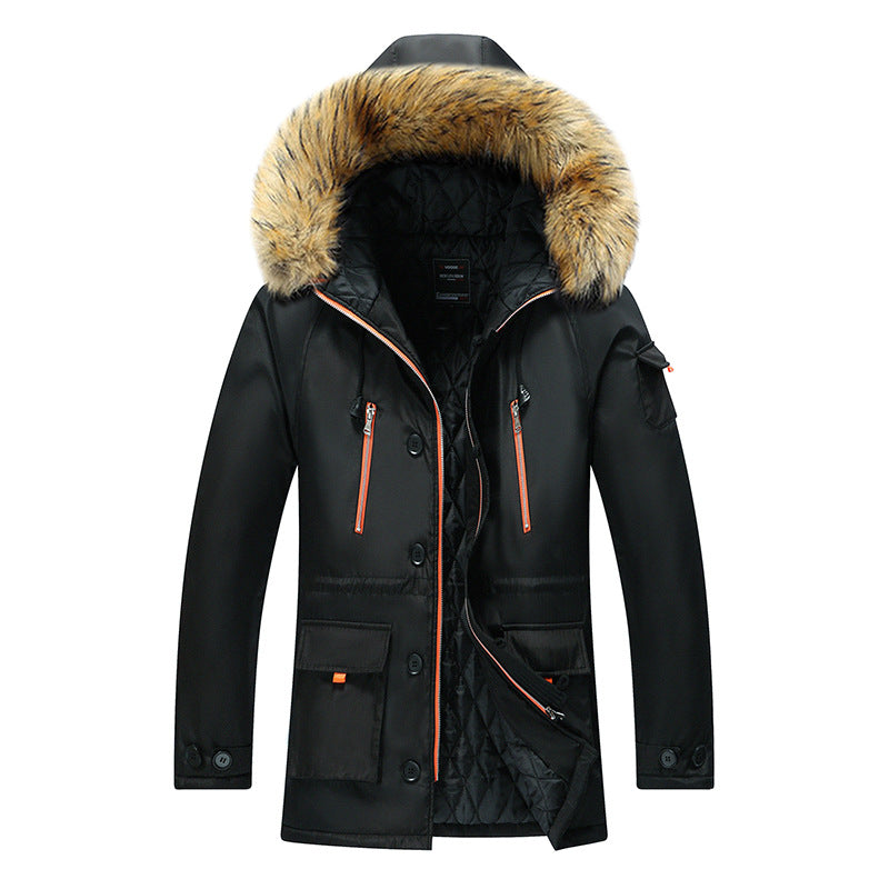 Herren Winterparka mit abnehmbarer Kapuze und Kunstfellbesatz Shop Nory