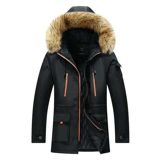 Herren Winterparka mit abnehmbarer Kapuze und Kunstfellbesatz Shop Nory