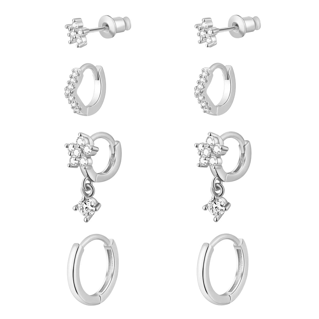 Blumen Dangle Huggie Ohrringe Set | Shop Nory
