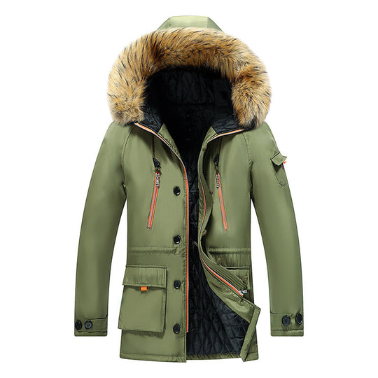 Herren Winterparka mit abnehmbarer Kapuze und Kunstfellbesatz Shop Nory