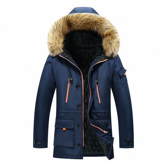 Herren Winterparka mit abnehmbarer Kapuze und Kunstfellbesatz Shop Nory