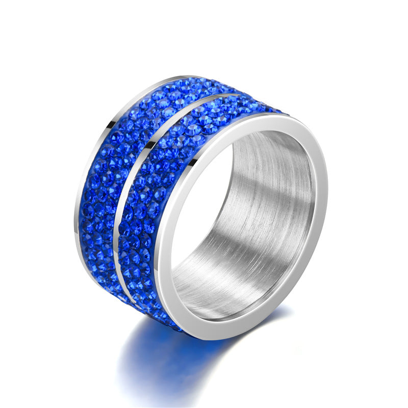 Herren Ring mit funkelnden Zirkonia-Akzenten und glänzender Edelstahl-Oberfläche Shop Nory