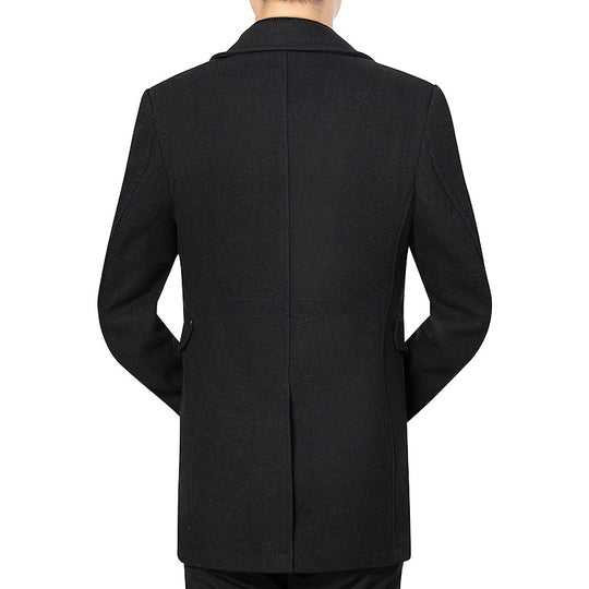 Herren Mantel mittellang aus Wollmix mit schlanker Silhouette, verdeckter Reißverschlussleiste und Pattentaschen Shop Nory