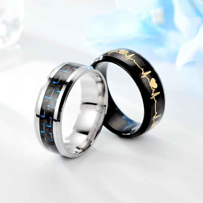 Herren Ring mit modernem, strukturiertem Design und innovativem, zukunftsweisendem Motiv Shop Nory