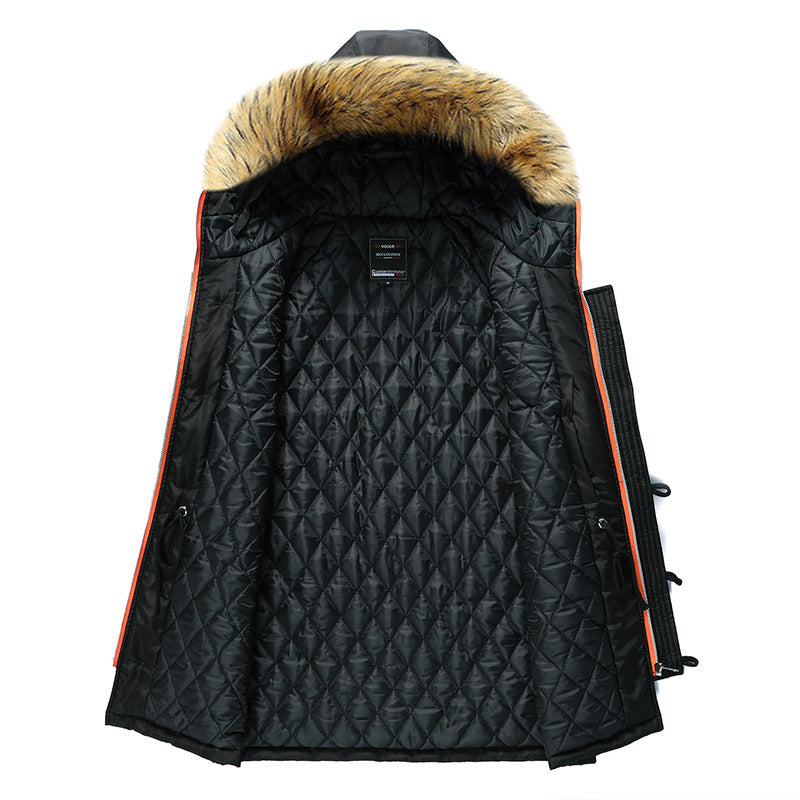 Herren Winterparka mit abnehmbarer Kapuze und Kunstfellbesatz Shop Nory