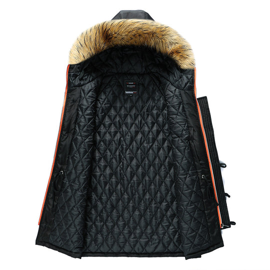 Herren Winterparka mit abnehmbarer Kapuze und Kunstfellbesatz Shop Nory