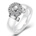 Damen Ring mit floralem Kristallmotiv Shop Nory