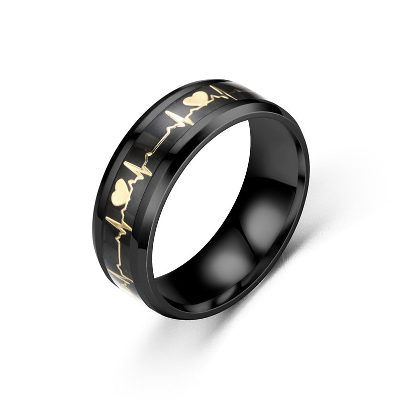 Herren Ring mit modernem, strukturiertem Design und innovativem, zukunftsweisendem Motiv Shop Nory