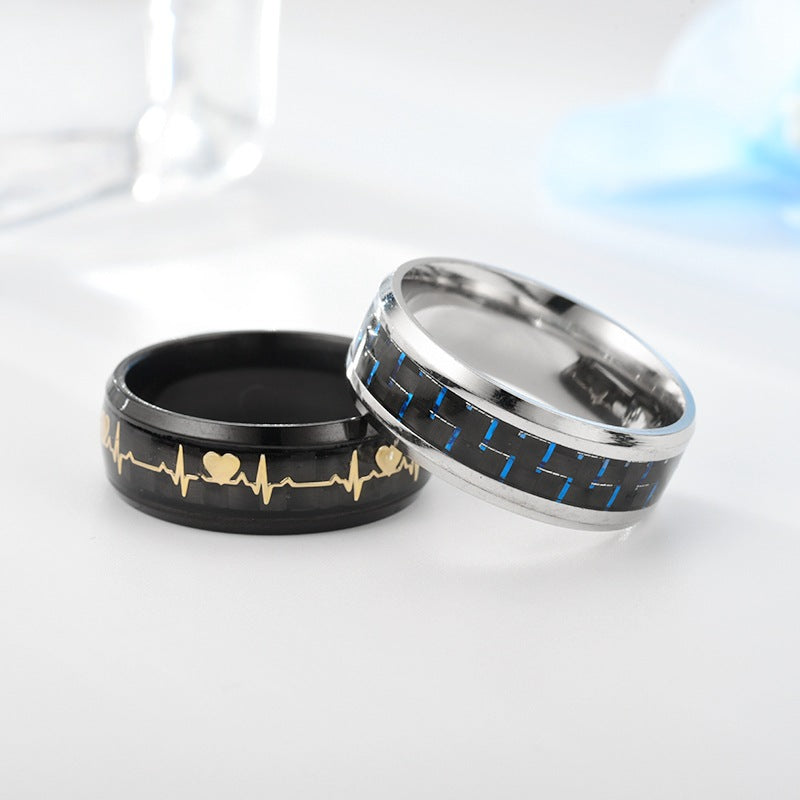 Herren Ring mit modernem, strukturiertem Design und innovativem, zukunftsweisendem Motiv Shop Nory