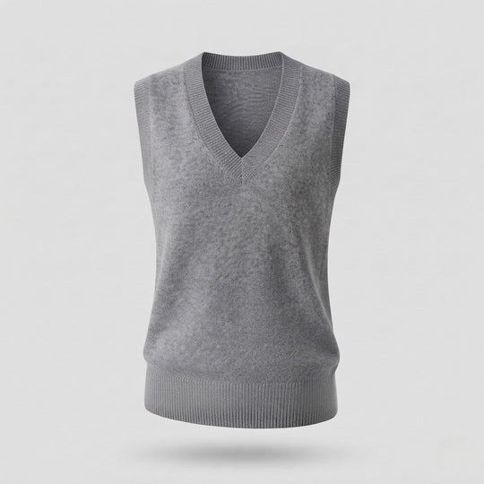 Damen Ärmellose Mohair‑Optik Longweste mit tiefem V‑Ausschnitt und weichem Fall Shop Nory
