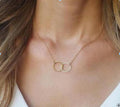 Damen Halskette mit doppeltem Ringdesign Shop Nory