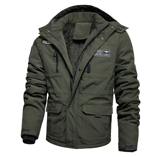 Herren Winterparka mit abnehmbarer Kapuze und Kunstfellbesatz Shop Nory