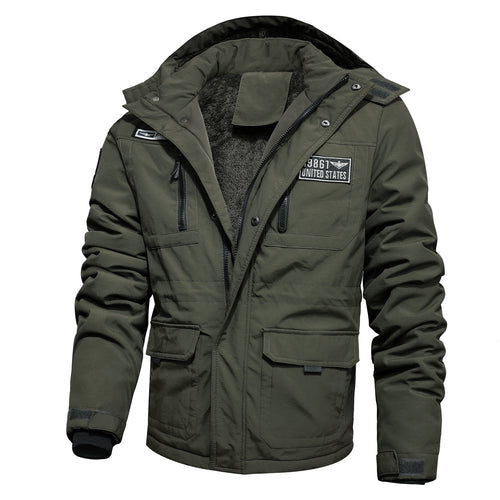 Herren Winterparka mit abnehmbarer Kapuze und Kunstfellbesatz Shop Nory