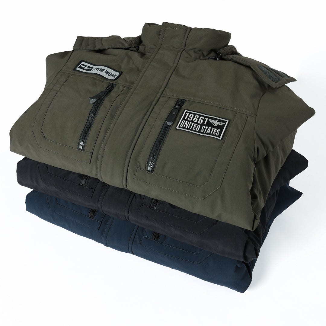 Herren Winterparka mit abnehmbarer Kapuze und Kunstfellbesatz Shop Nory