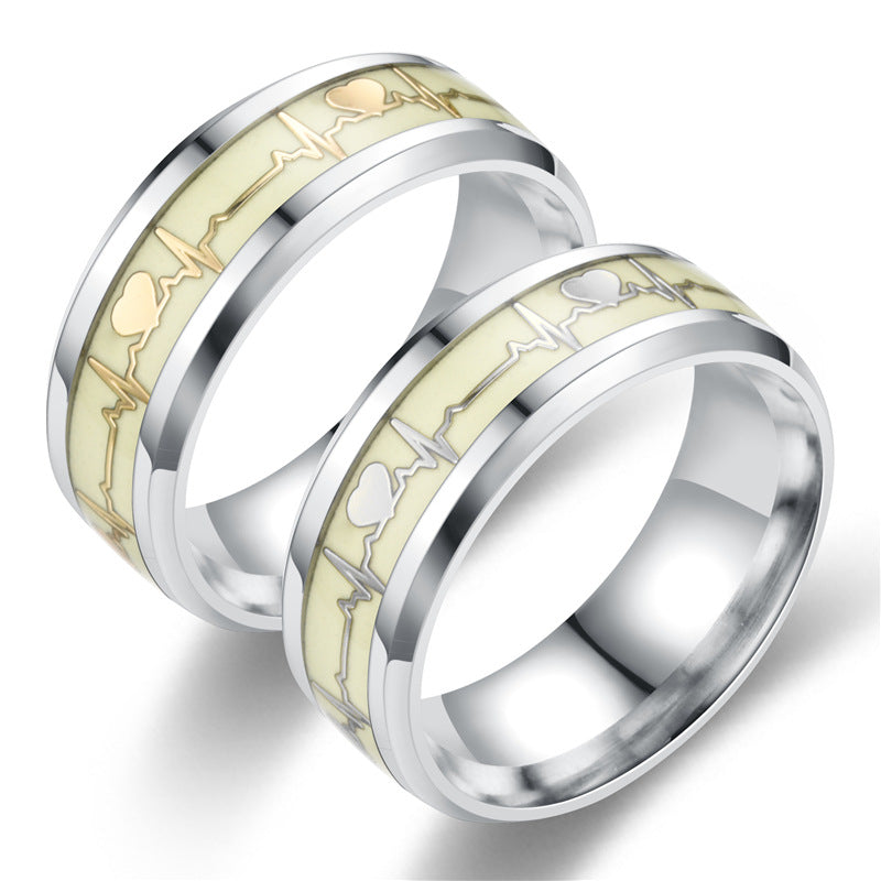 Herren Ring mit stilvollem Herzschlag-Design Shop Nory