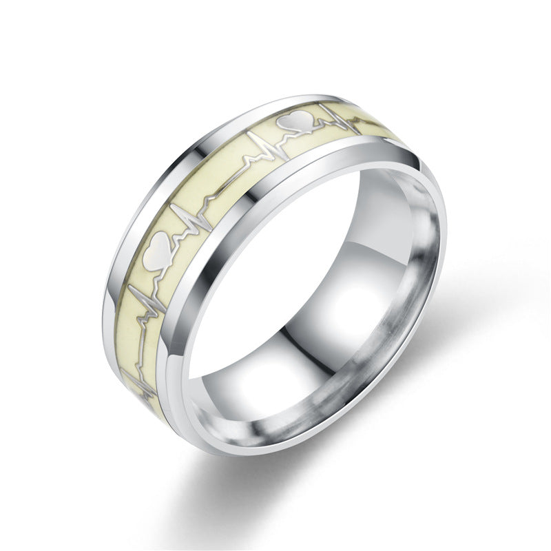 Herren Ring mit stilvollem Herzschlag-Design Shop Nory