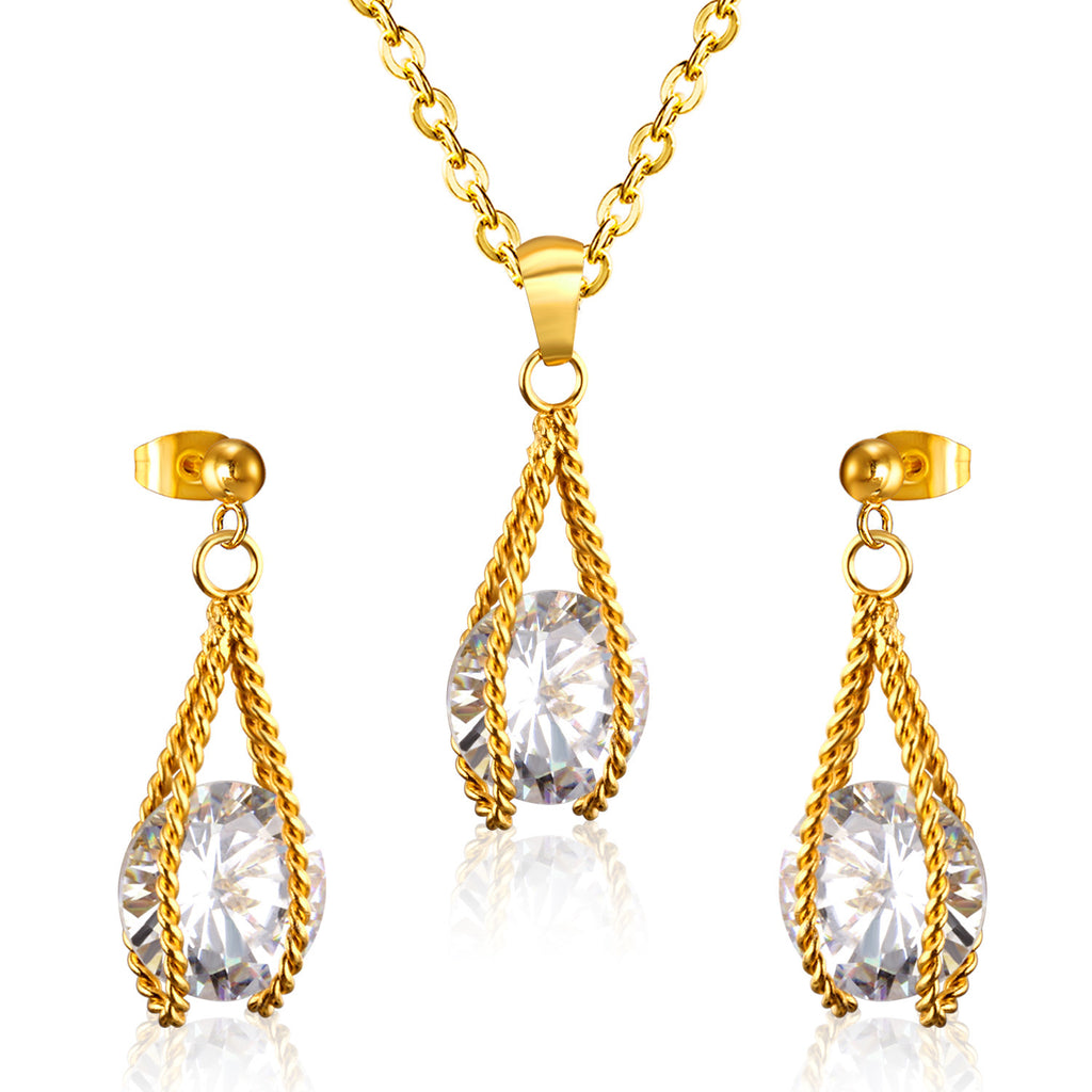Damen Schmuckset mit funkelnden Zirkonia und luxuriösem Anhänger Shop Nory