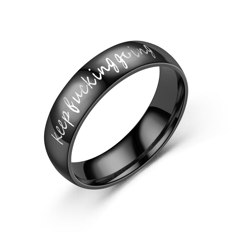 Damen Ring mit eingraviertem Motiv für Lebensfreude Shop Nory