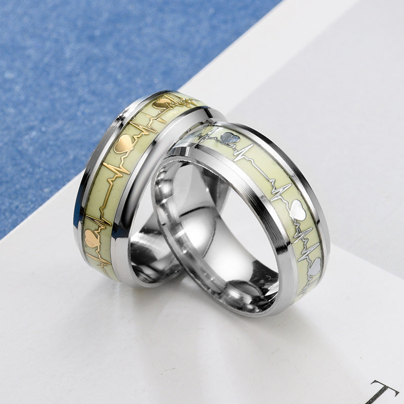 Herren Ring mit stilvollem Herzschlag-Design Shop Nory