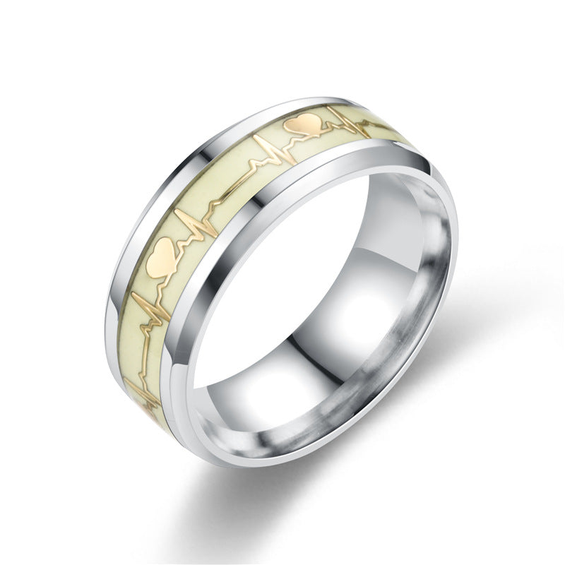 Herren Ring mit stilvollem Herzschlag-Design Shop Nory