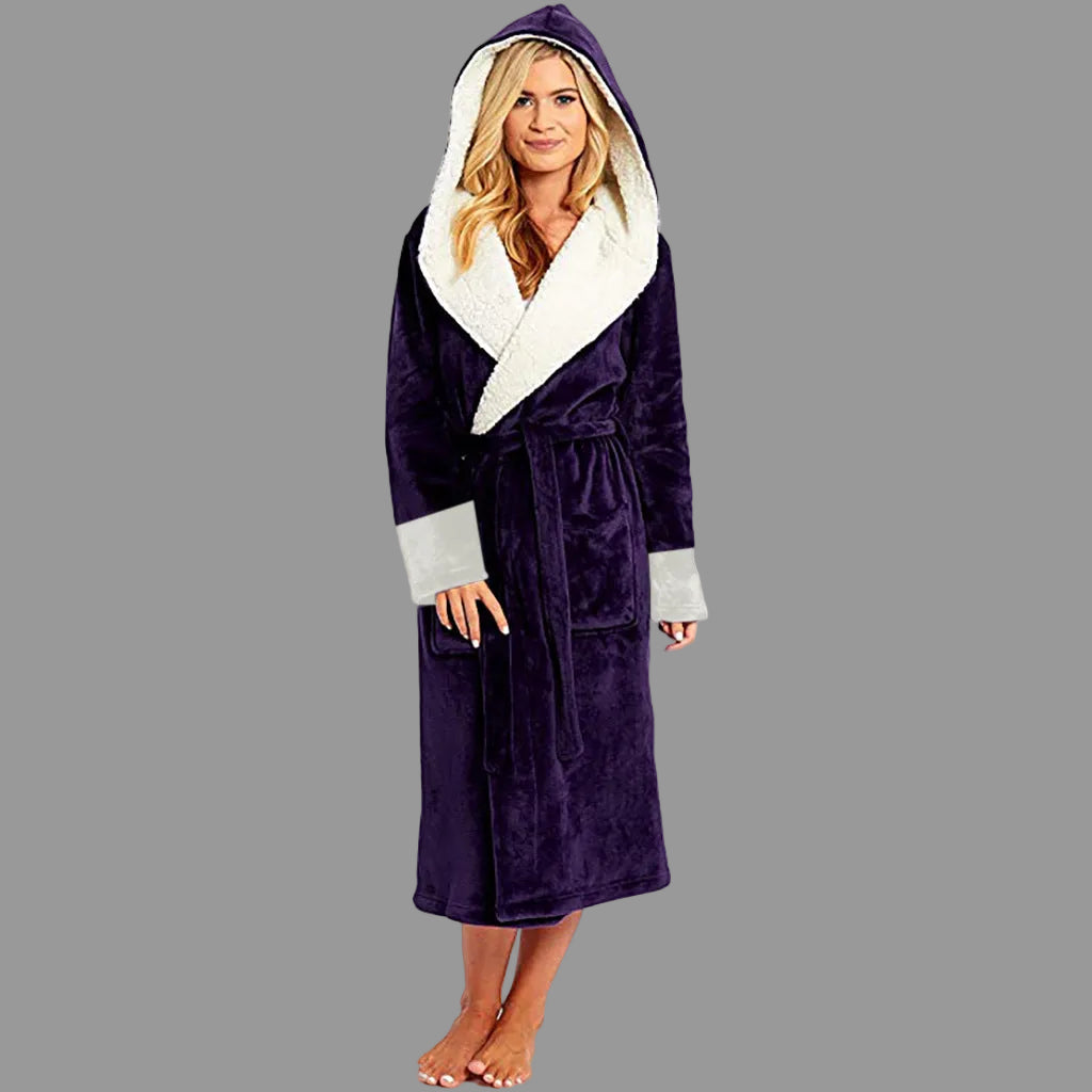 ShopNory | Luxus Bademantel - Damen - Weiche Kapuze und Praktische Details